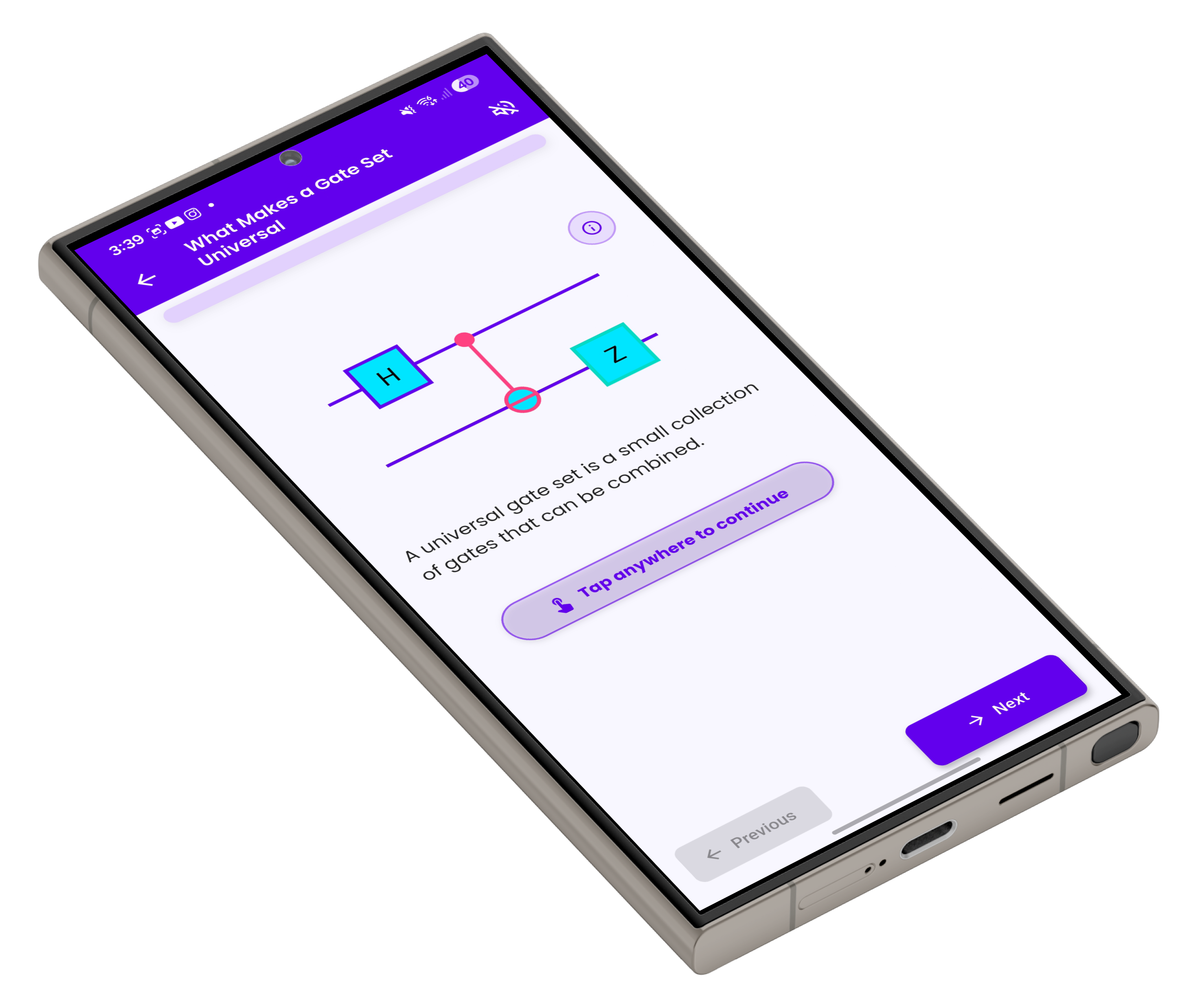 Q-Learn learning screen